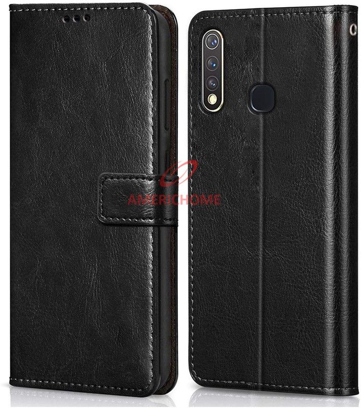 AUTOCASE Flip Cover for Vivo Y19,U20,U3  (Black, Grip Case, Pack of: 1)