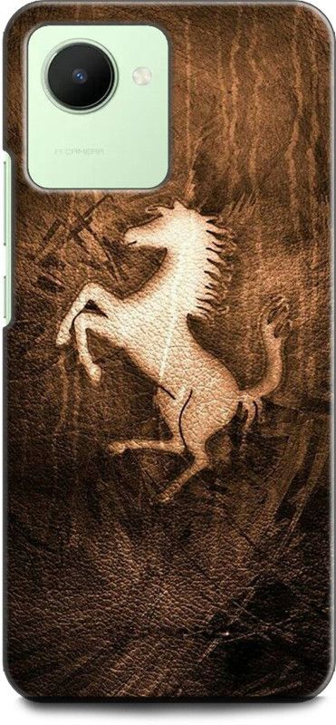 WallCraft Back Cover for Realme C30s, RMX3690 FERRARI, LOGO, EMBLEM,CAR, AUTO, WOOD, WOODEN  (Multicolor, Dual Protection, Pack of: 1)