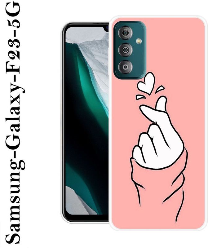 KLC Back Cover for Samsung Galaxy F23 5G  (Pink, White, Silicon)