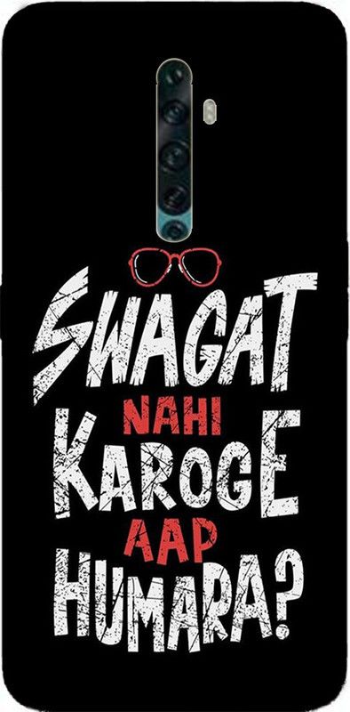 METOO Back Cover for Oppo Reno 2/Reno 2, Text,Shayari, Funny Quote Design Back Cover Print : 49  (Multicolor, Dual Protection, Silicon, Pack of: 1)