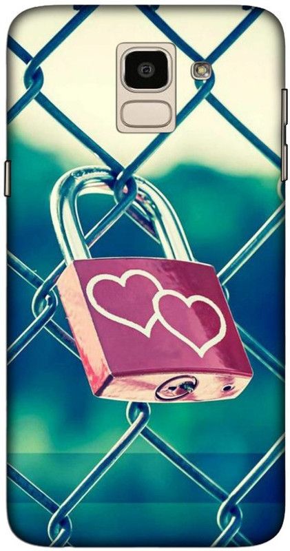 CROKIAN Back Cover for Samsung Galaxy J6 Heart Lock Back Cover  (Green, Hard Case, Pack of: 1)