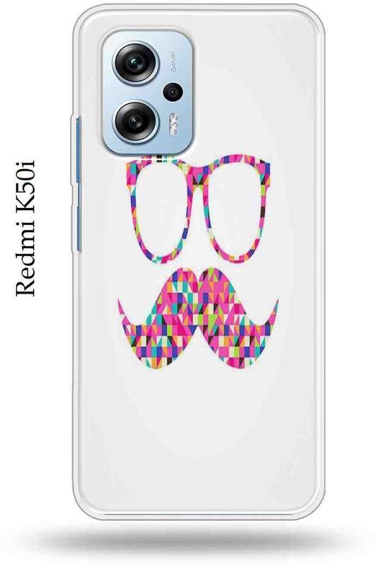 Mystry Box Back Cover for Redmi K50i  (White, Pink, Silicon, Pack of: 1)