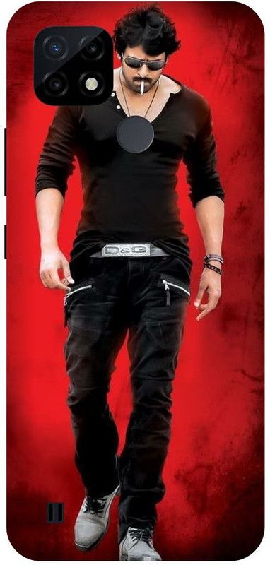 MS STYLISH Back Cover for realme C21Y, RMX3261, PRABHAS, TAMIL, ACTOR, SUPERSTAR, HERO  (Red, Hard Case, Pack of: 1)