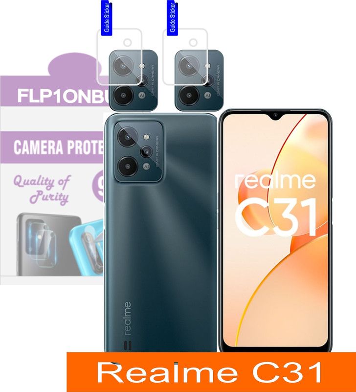 Flp1onBuy Back Camera Lens Glass Protector for realme C31  (Pack of: 2)