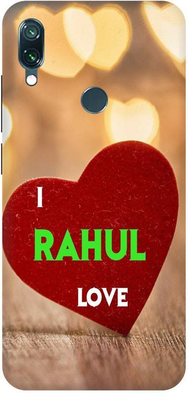 THESTONEWELL Back Cover for Redmi note7 note7s rahul name rahul letter cases cover  (Multicolor, Shock Proof, Pack of: 1)