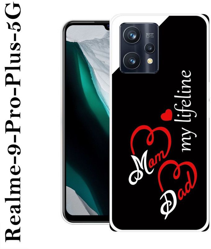 REALKING Back Cover for Realme 9 Pro Plus 5G  (Black, White, Silicon)