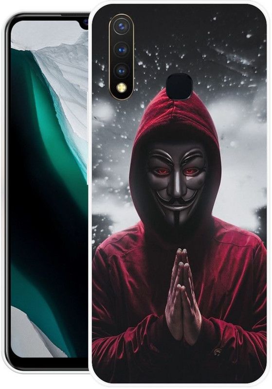 JAYFOX Back Cover for Vivo U20  (Black, White, Silicon)