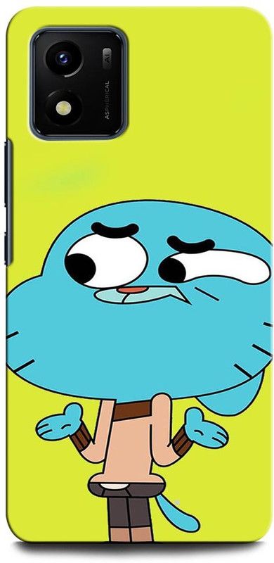 ORBIQE Back Cover for Vivo Y15s GUMBALL, LOVE, ART  (Multicolor, Hard Case, Pack of: 1)