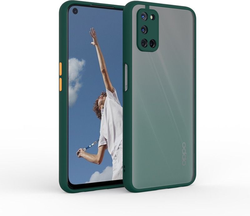 Zinger Back Cover for Oppo A92, CAMERA PROTECTION CASE, SMOKE CASE  (Green, Hard Case, Pack of: 1)