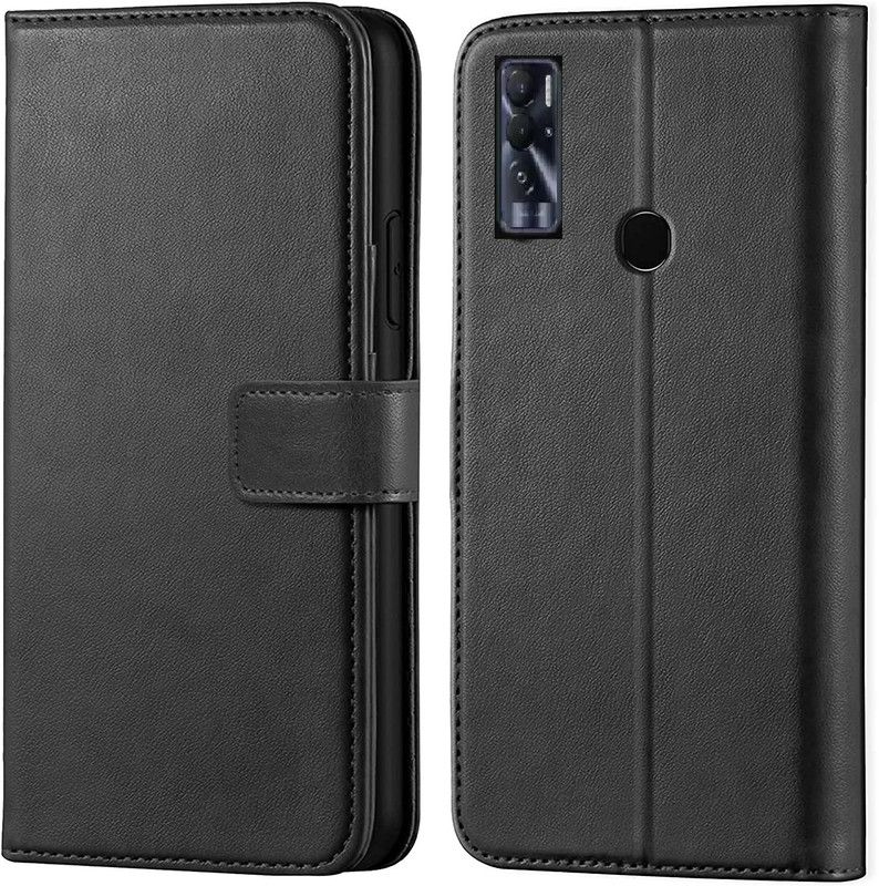 Casely Flip Cover for Techno Pova Neo Flip Cover Leather Magnetic Flip Wallet Case Cover  (Black, Dual Protection, Pack of: 1)