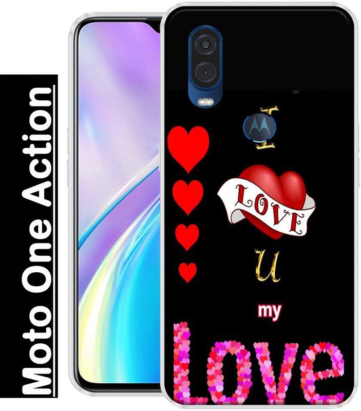 INDIALAND Back Cover for Motorola One Action  (Multicolor, Grip Case, Silicon, Pack of: 1)