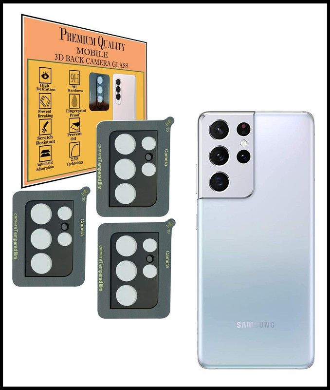 Daffin Back Camera Lens Glass Protector for Samsung Galaxy S21 Ultra 5G  (Pack of: 3)