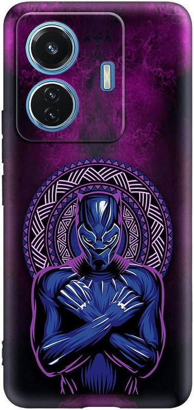 printwhiz Back Cover for Vivo T1 44w, iQOO Z6 44w  (Black)