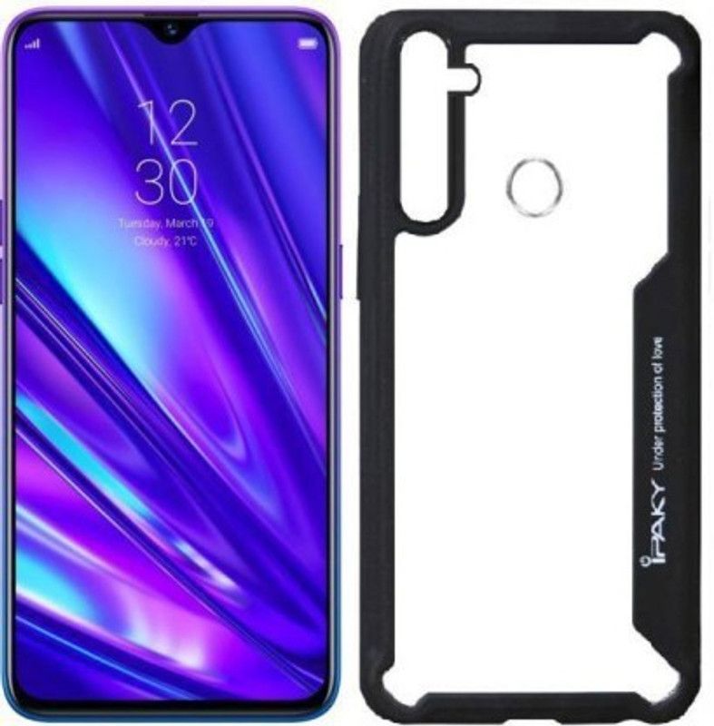 Cermarise Back Cover for Realme 5 Pro  (Black, Camera Bump Protector, Pack of: 1)