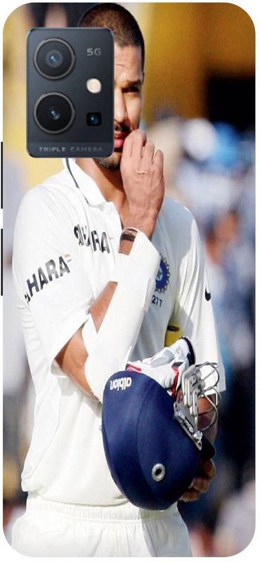 THE NARAYANA COLLECTIONS Back Cover for VIVO Y75 5G-V2142-SHIKHAR,DHAWAN,GABBAR,SPORTS  (Multicolor, Hard Case, Pack of: 1)