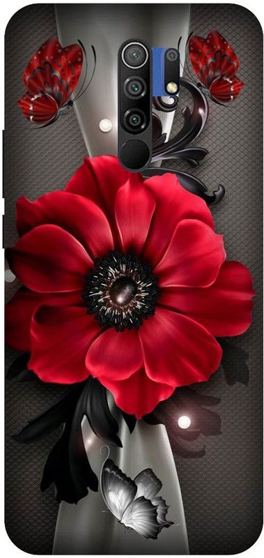 UMPRINT Back Cover for Redmi 9 Prime Flower Design Love Printed Back Cover  (Multicolor, Hard Case, Pack of: 1)