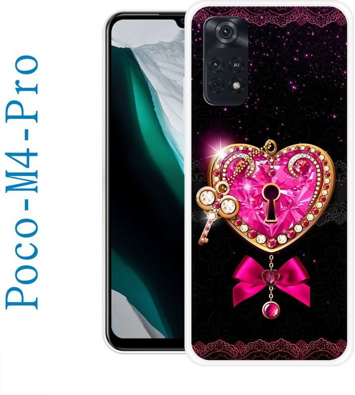 CellWorld Back Cover for Poco M4 Pro 4G  (Multicolor, Grip Case, Silicon)