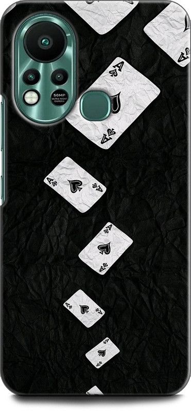 KEYCENT Back Cover for Infinix Hot 11s, X6812 CARD, ACE, GAME, BLACK, ABSTRACT  (Multicolor, Shock Proof, Pack of: 1)