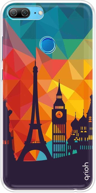 QRIOH Back Cover for Honor 9N  (Multicolor, Grip Case, Silicon, Pack of: 1)