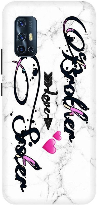 THE NARAYANA COLLECTIONS Back Cover for VIVO V17- 1919-BHAI,BAHAN,BROTHER,SISTER  (Multicolor, Hard Case, Pack of: 1)