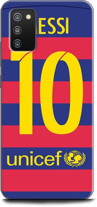 Afterglow Back Cover for SAMSUNG Galaxy M02s MESSI JERSEY, BARCELONA, FOOTBALL, MESSI, JERSEY  (Multicolor, Shock Proof, Pack of: 1)