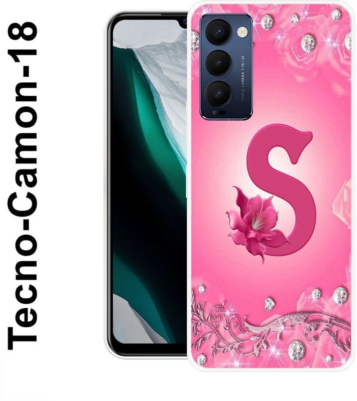 redfly Back Cover for Tecno Camon 18  (Pink, White, Grip Case, Silicon)