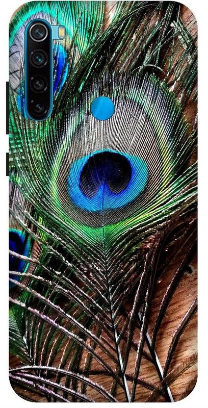 SSMORYA Back Cover for Redmi Note 8 (Peep of Peacock) Printed Back Cover  (Multicolor, Waterproof, Pack of: 1)