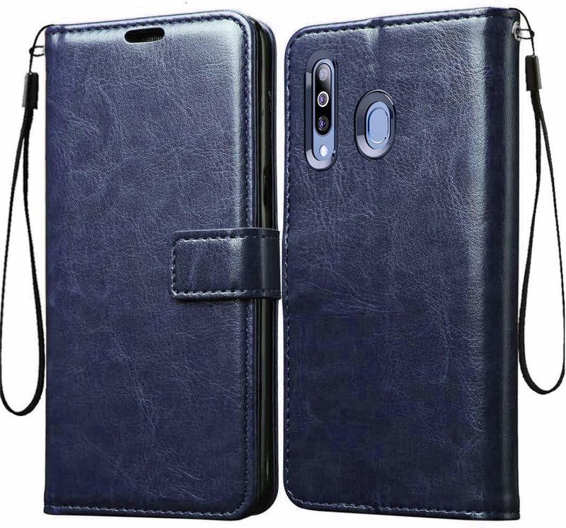 Tingtong Flip Cover for Samsung Galaxy M30  (Blue, Cases with Holder, Pack of: 1)