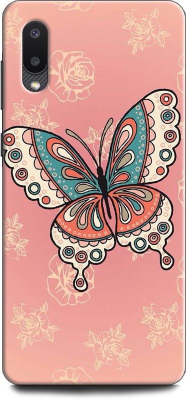 Afterglow Back Cover for SAMSUNG Galaxy M02 BUTTERFLY, BEAUTIFUL BUTTERFLIES, BLUE BURRERFLY  (Multicolor, Shock Proof, Pack of: 1)
