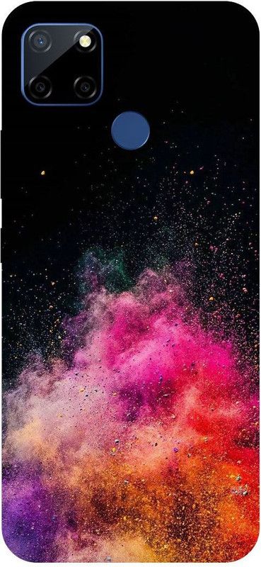 Zaplab Back Cover for Realme C25, RMX3193 Holi Colour Colour Printed Back Cover  (Multicolor, Hard Case, Pack of: 1)
