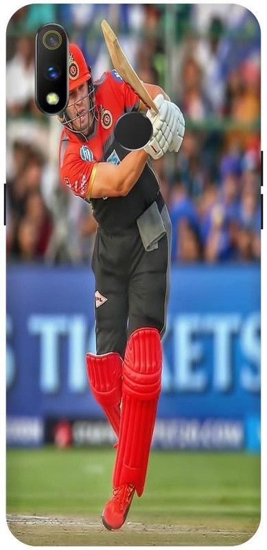 THE NARAYANA COLLECTIONS Back Cover for REALME 3i- RMX1827-AB,DE,VILLIERS,AFRICAN,CRICKETER  (Multicolor, Hard Case, Pack of: 1)