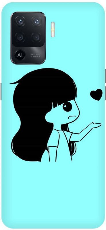 PICHKU Back Cover for OPPO F19 PRO-CPH2285-CUTE,PINK,GIRL,ANIME,LOVE,QUEEN,GIRLS,COUPLE,HEART,KISS,LIFE,LINE  (Blue, Hard Case, Pack of: 1)