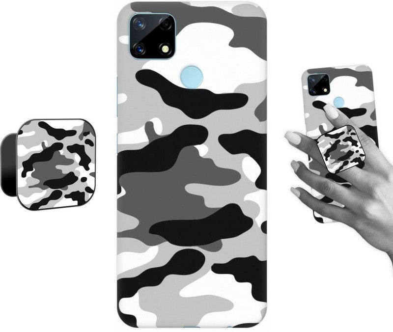 COBIERTAS Back Cover for Realme Narzo 20  (Multicolor, Cases with Holder, Pack of: 2)