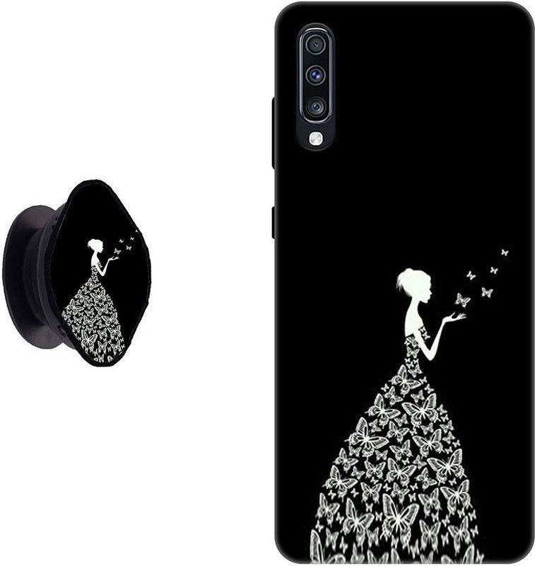 My Swag Back Cover for Samsung Galaxy A50  (Black, White, Cases with Holder, Pack of: 2)