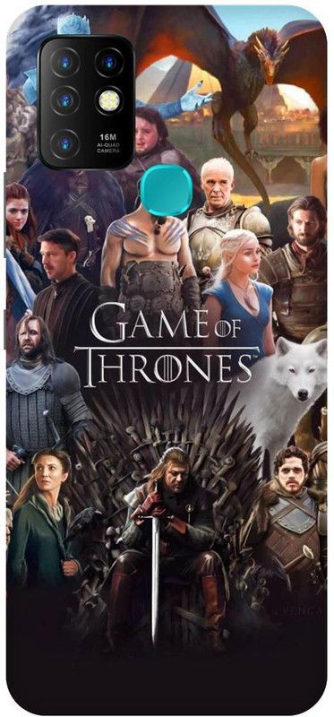 FIKORA Back Cover for Infinix Hot 10, X682B, GAME, OF, THRONES, WINTERIS, HERE  (Multicolor, Hard Case, Pack of: 1)