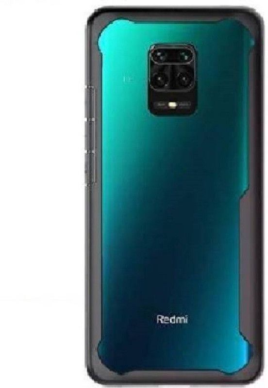 Techforce Back Cover for Mi Redmi Note 9 Pro, Mi Redmi Note 9 Pro Max  (Black, Transparent, Pack of: 1)