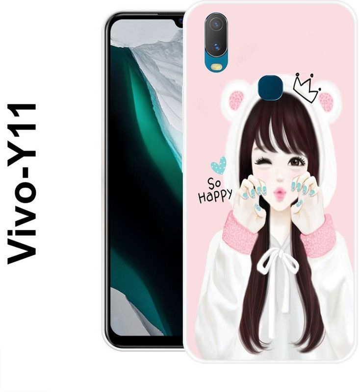 REALKING Back Cover for Vivo Y11  (Multicolor, Grip Case, Silicon)