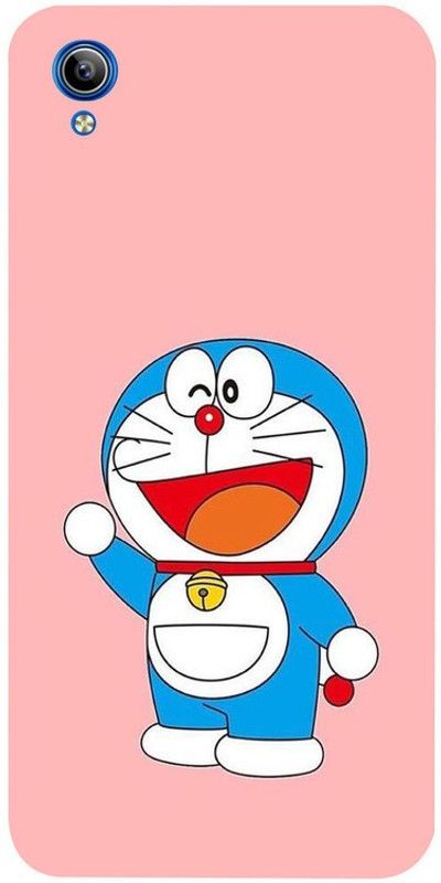 Skyhawk Back Cover for Golden Mask Hard Vivo Y91I Happy Doraemon Face Cartoon  (Multicolor, Waterproof, Pack of: 1)