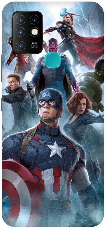 FIKORA Back Cover for Infinix Hot 10, X682B, AVENGERS, AVENGER, COMIC, BOOK, SUPERHEROES  (Multicolor, Hard Case, Pack of: 1)
