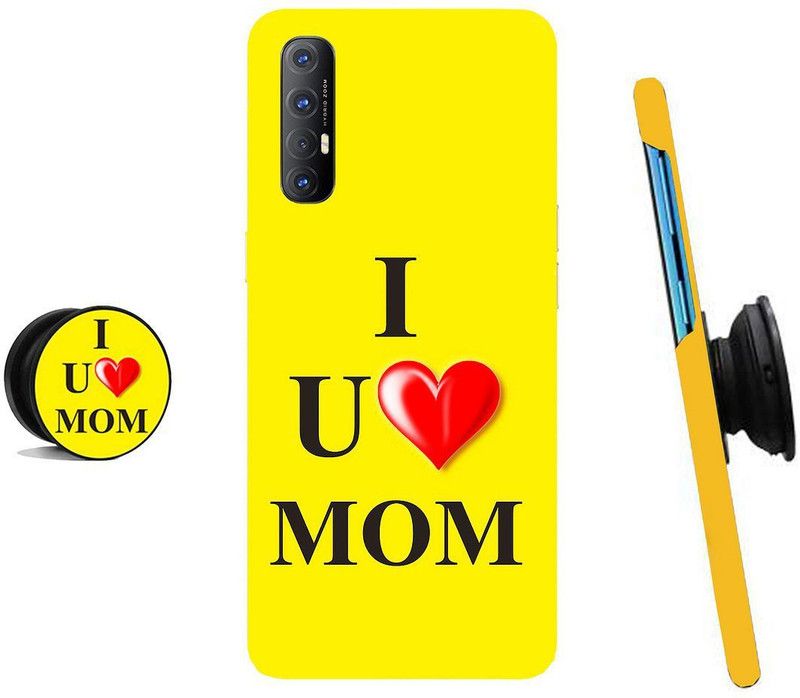 ZAPPY Back Cover for Oppo Reno 3 Pro  (Black, Yellow, Cases with Holder)