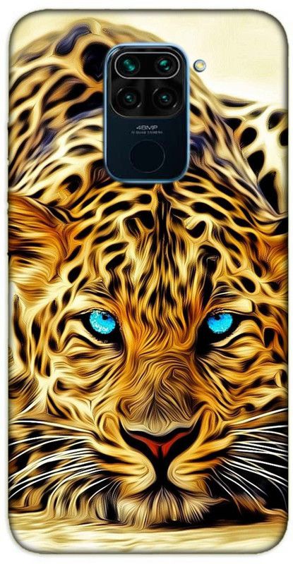 iprinto Back Cover for Mi Redmi Note 9 Tiger Back Cover  (Yellow, Hard Case, Pack of: 1)