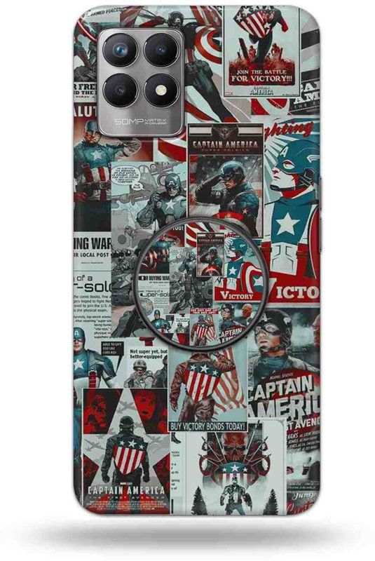 NDCOM Back Cover for Realme Narzo 50 4G  (Multicolor, Cases with Holder, Pack of: 2)