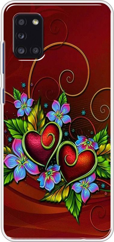 Hansviprint Back Cover for SAMSUNG GALAXY A31  (Red, Grip Case, Silicon, Pack of: 1)