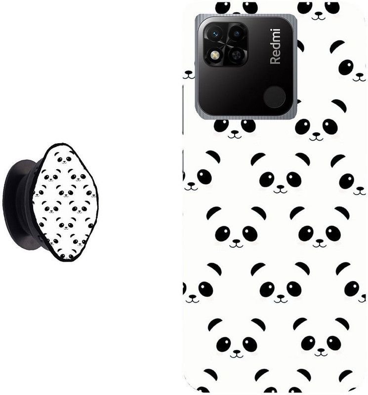KIZIN Back Cover for Redmi 10A  (Black, White)