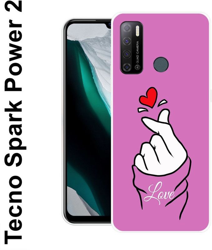 Sswastik Back Cover for Tecno Spark Power 2  (Purple, White, Silicon)