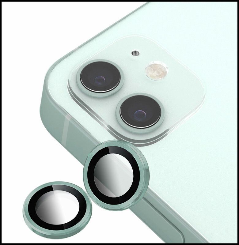 Ychroze Back Camera Lens Ring Guard Protector for APPLE iPhone 12 (Green Color)  (Pack of: 1)