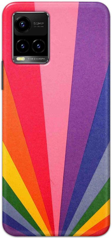 NDCOM Back Cover for Vivo Y33T Rainbow Color Atractive Printed  (Multicolor, Hard Case, Pack of: 1)