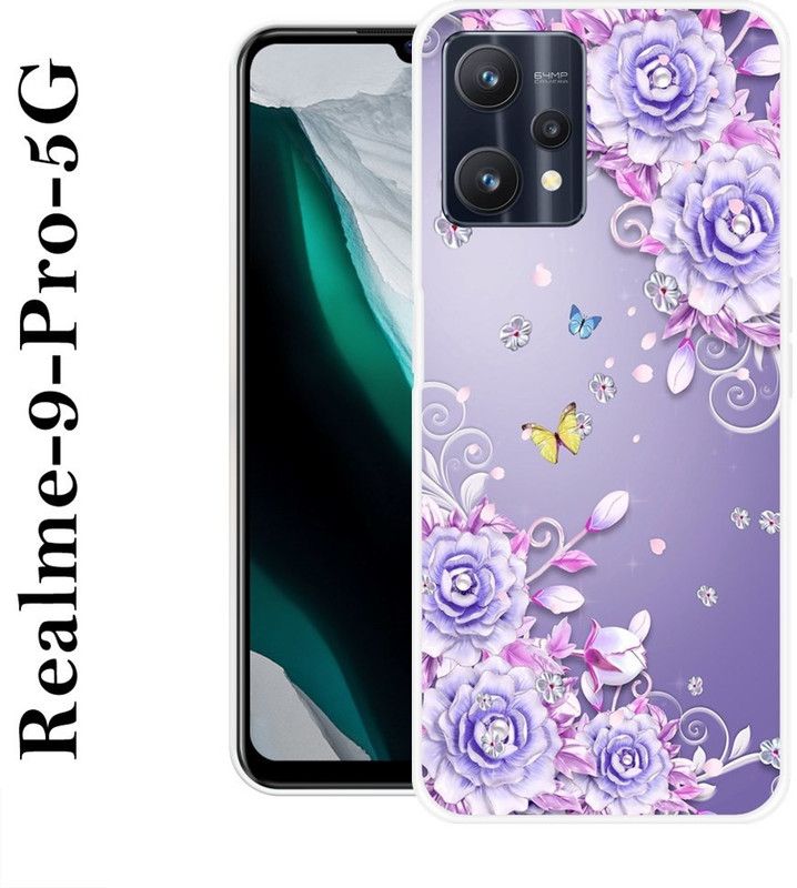 SHIVKUDI Back Cover for Realme 9 Pro 5G  (Purple, Grip Case, Silicon)