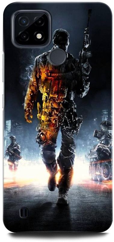 ORBIQE Back Cover for Realme C25Y RMX3265 ARMY, TXTURE, ARMY UNIFORM, MILITARY, COMO, COMOFLAGE  (Multicolor, Hard Case, Pack of: 1)