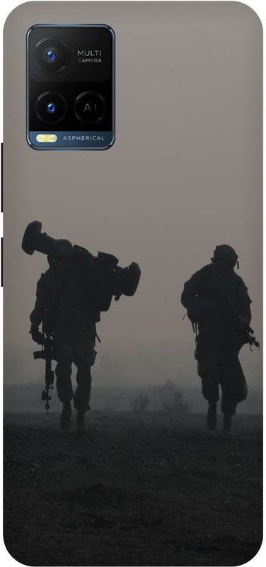 Bluvver Back Cover for Vivo Y21,V2111, Printed America Army,Soldier Back Cover  (Multicolor, Hard Case, Pack of: 1)